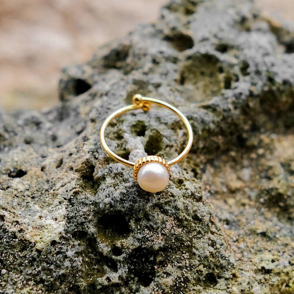 [AuraEcho]Solis Gold Pearl Ring