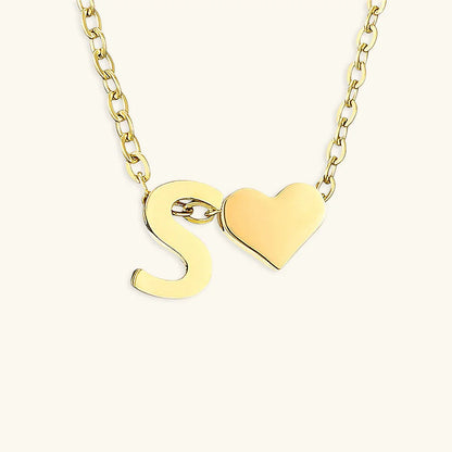[AuraEcho]Ria Initial Letter Gold Necklace