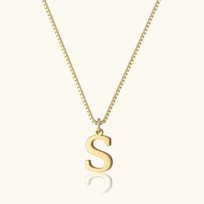 [AuraEcho]Therese Letter Initial Gold Necklace