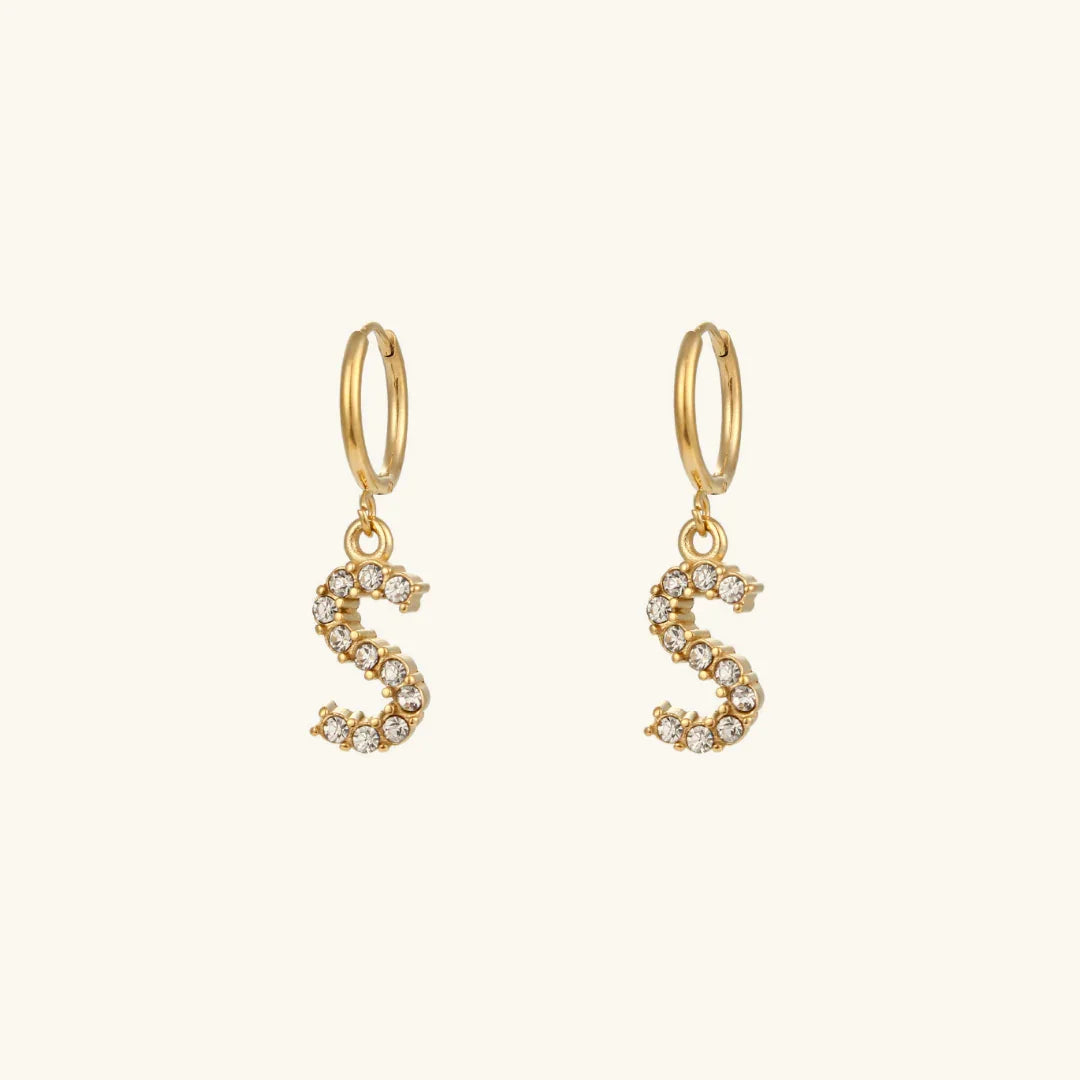 [AuraEcho]Wilhemina Initial Letter Earrings