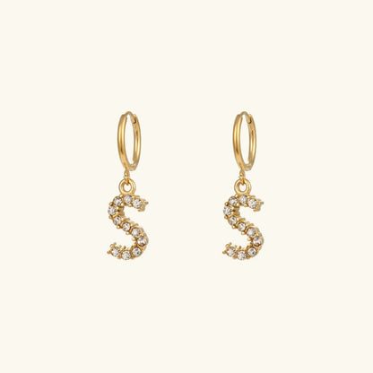 [AuraEcho]Wilhemina Initial Letter Earrings