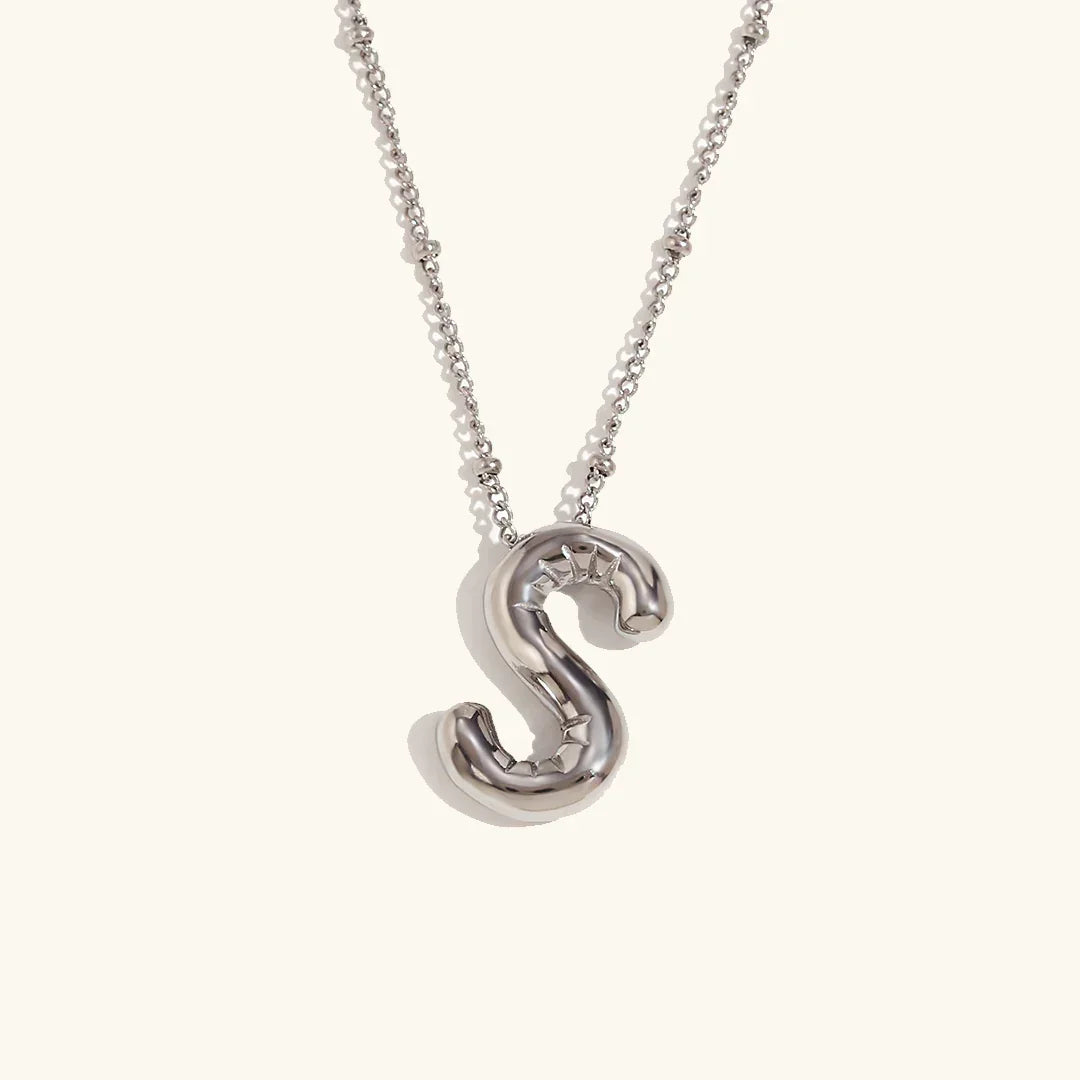 [AuraEcho]Balloon Gold Initial Necklace