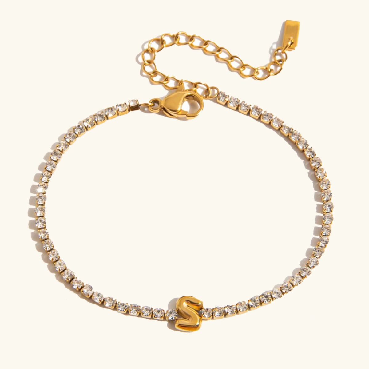 [AuraEcho]Avaria Bubble Letter Tennis Bracelet