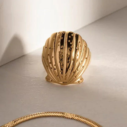 [AuraEcho]Aloha Gold Seashell Ring