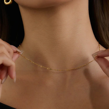 [AuraEcho]Amy Linked Chain Gold Necklace