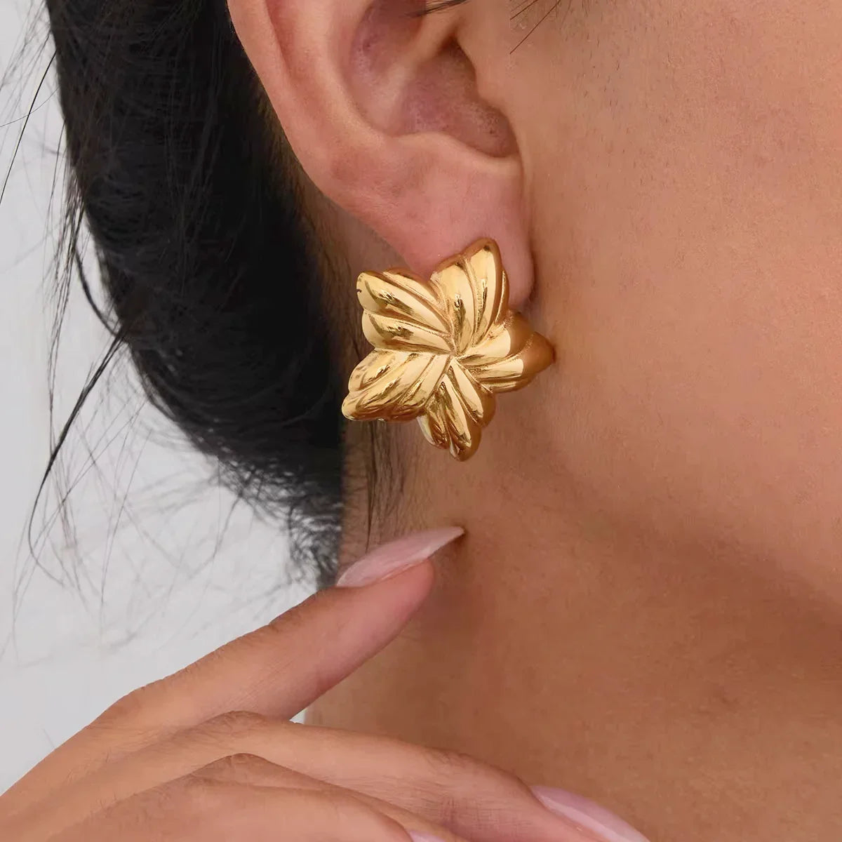 [AuraEcho]Thymes Gold Star Earrings