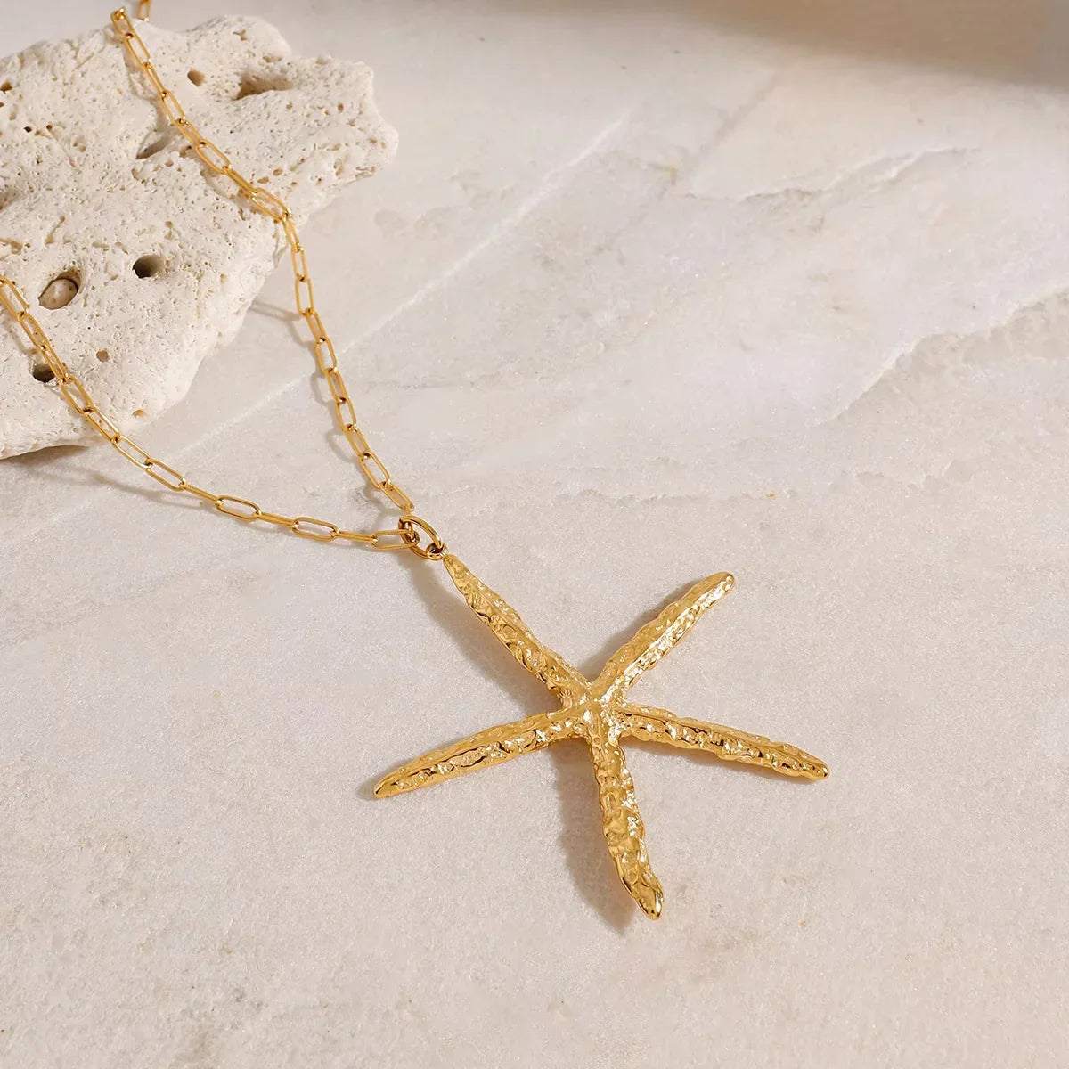 [AuraEcho]Claudia Gold Starfish Necklace