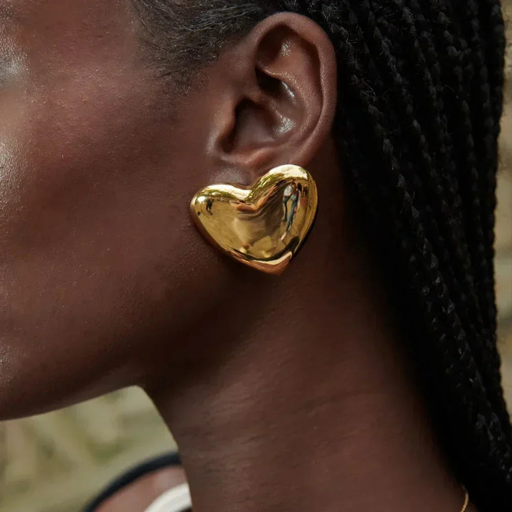 [AuraEcho]Aubree Gold Heart Earrings