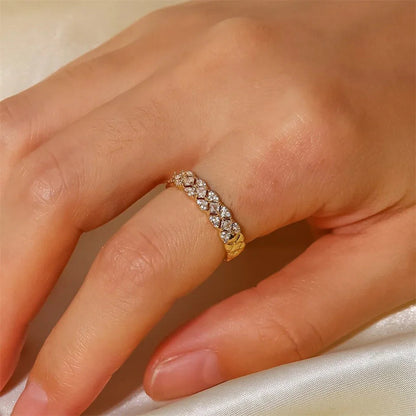 [AuraEcho]Camille Gold Patterned Ring