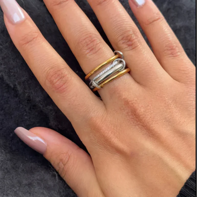 [AuraEcho]Aeliana Diamond Ring Stack