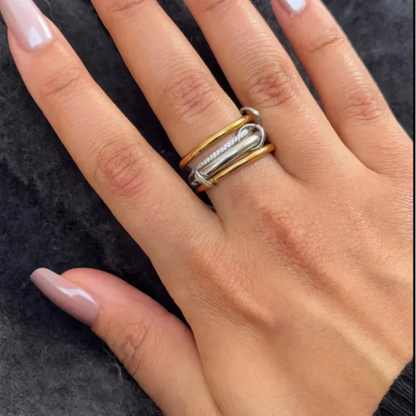 [AuraEcho]Aeliana Diamond Ring Stack