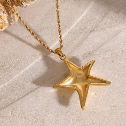 [AuraEcho]Tammy Gold Starfish Necklace