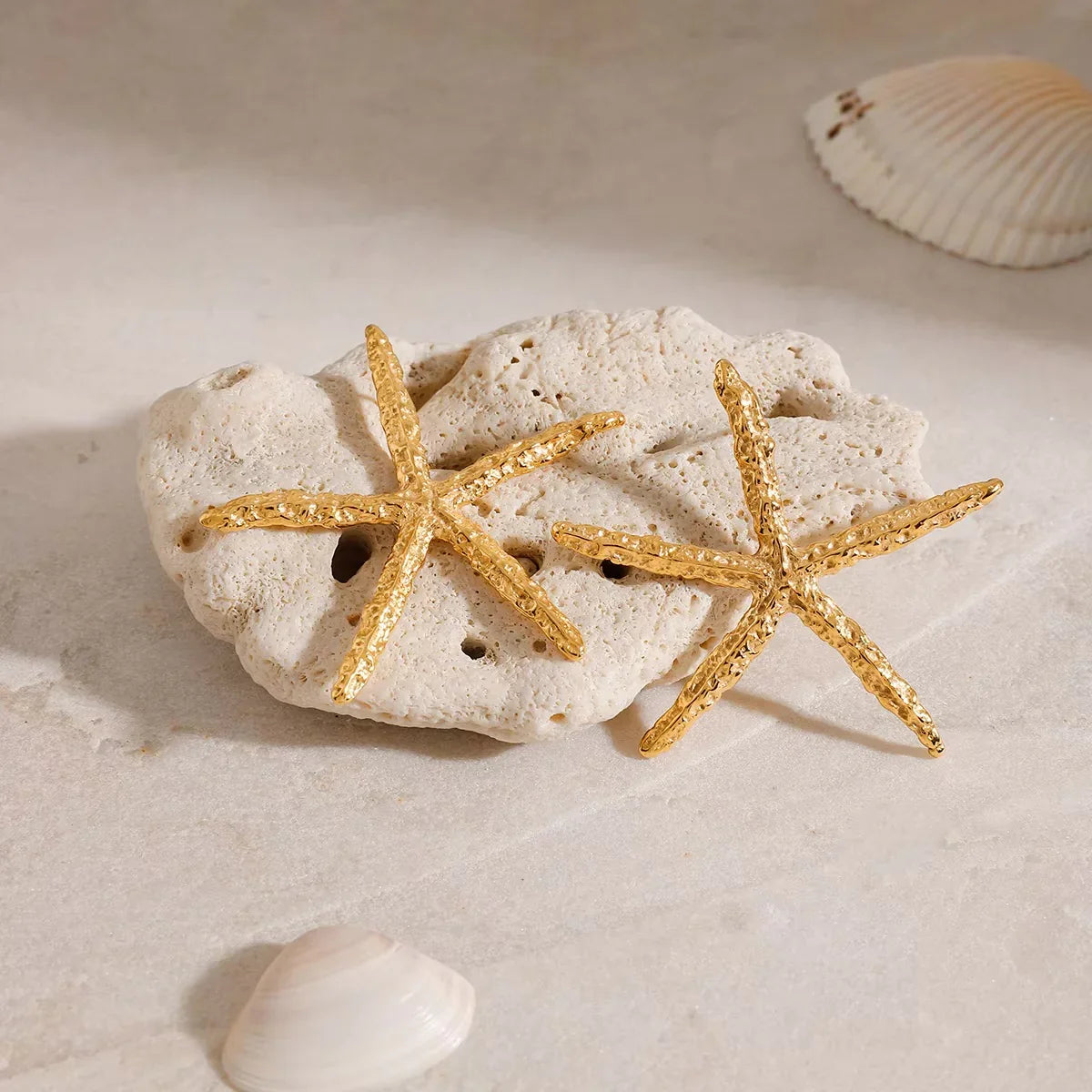 [AuraEcho]Claudia Gold Starfish Earrings