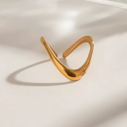 [AuraEcho]Paisley Gold Arc Ring