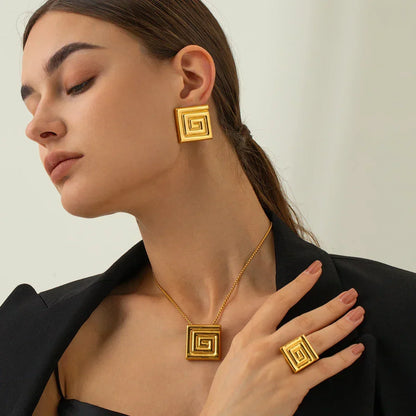 [AuraEcho]Karina Gold Earrings