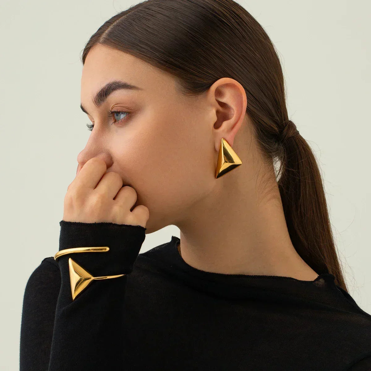 [AuraEcho]Bonnie Gold Earrings