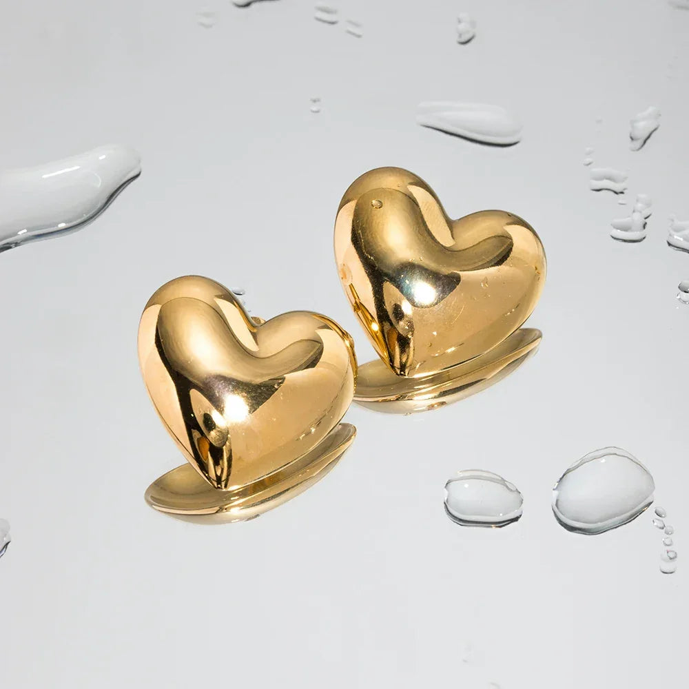 [AuraEcho]Aubree Gold Heart Earrings
