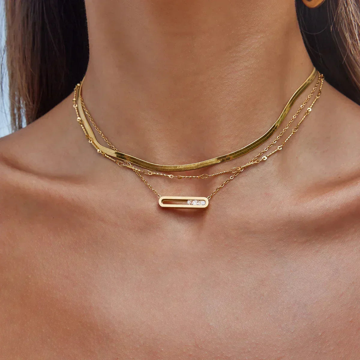 [AuraEcho]Abby Sculpted Gold Pendant