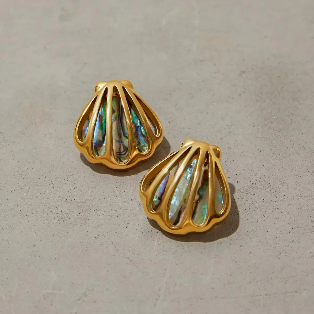 [AuraEcho]Nixie Gold Seashell Earrings