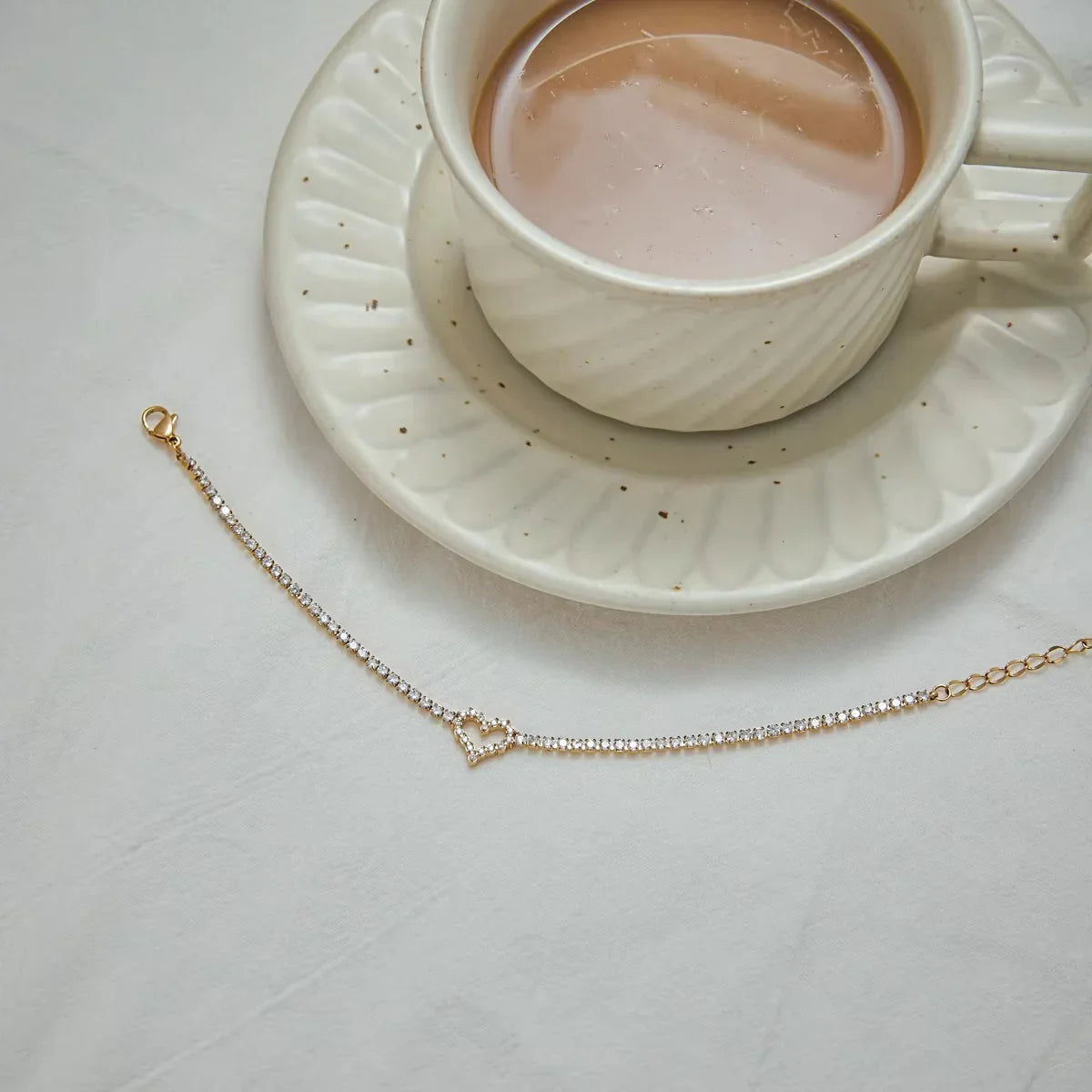 [AuraEcho]Patrice Diamond Heart Bracelet