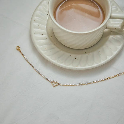 [AuraEcho]Patrice Diamond Heart Bracelet