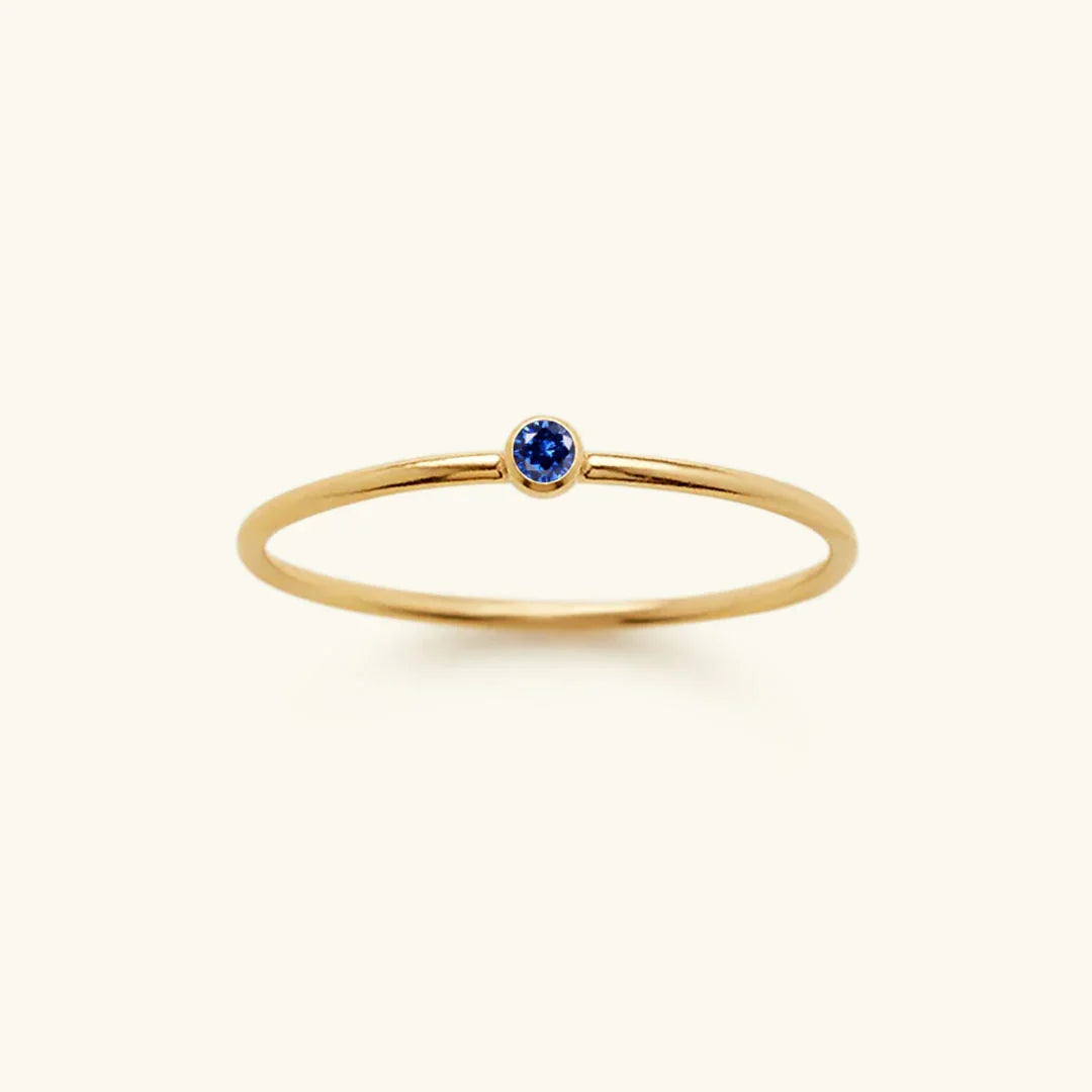 [AuraEcho]Amelia Birthstone Stacker Ring