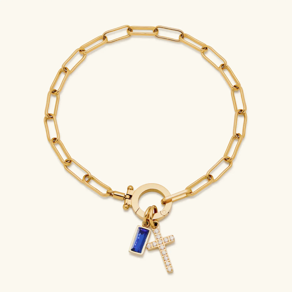 [AuraEcho]Annabella Birthstone Cross Bracelet