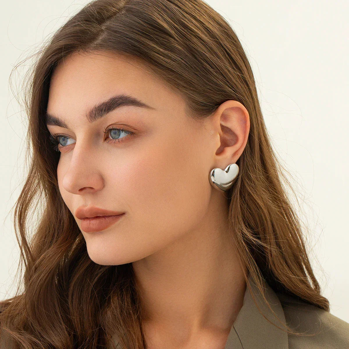 [AuraEcho]Aubree Gold Heart Earrings