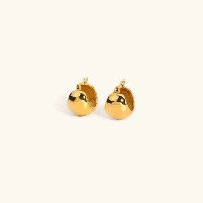 [AuraEcho]Sunna Gold Huggie Earrings