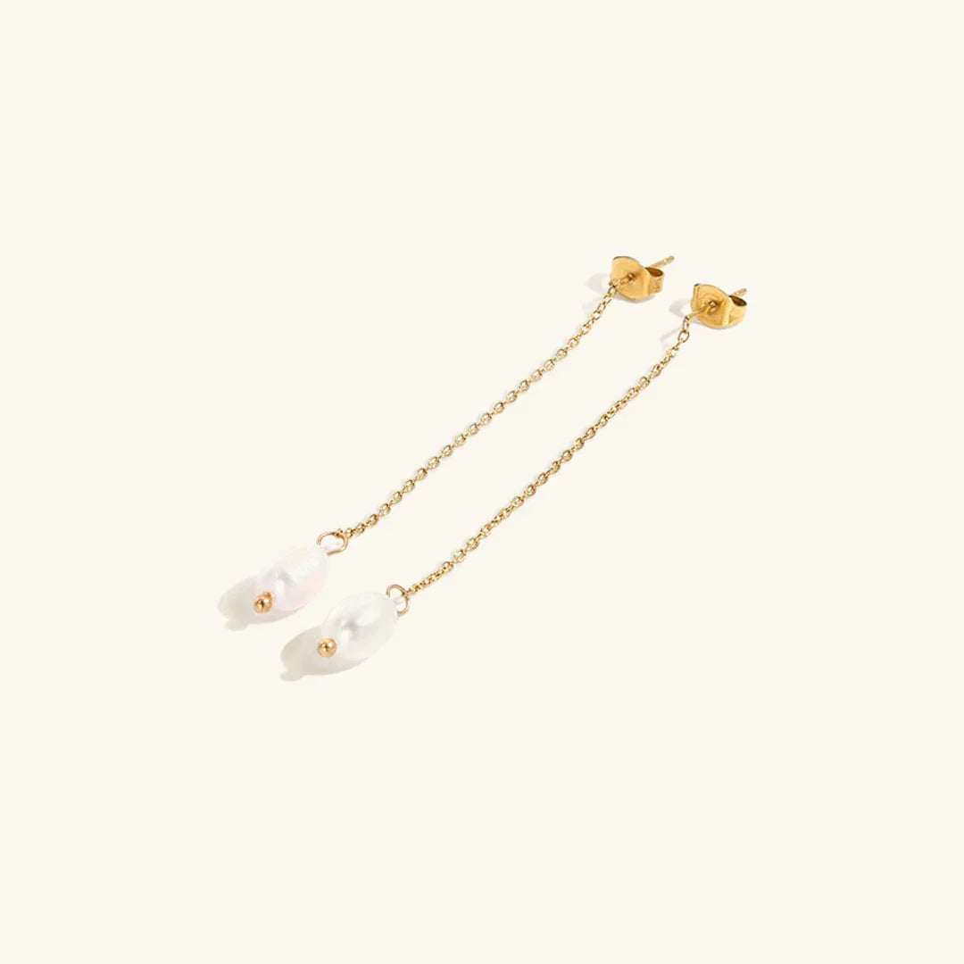 [AuraEcho]Tessa Pearl Tassel Earrings