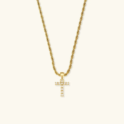 [AuraEcho]Elodie Initial Letter Pearl Necklace