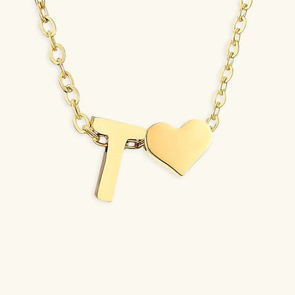 [AuraEcho]Ria Initial Letter Gold Necklace