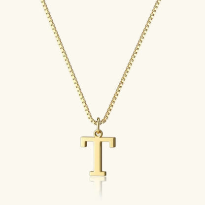 [AuraEcho]Therese Letter Initial Gold Necklace