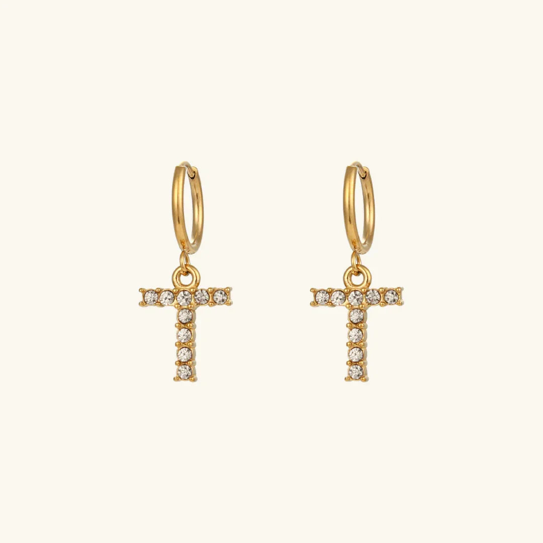 [AuraEcho]Wilhemina Initial Letter Earrings