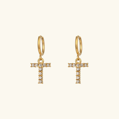 [AuraEcho]Wilhemina Initial Letter Earrings