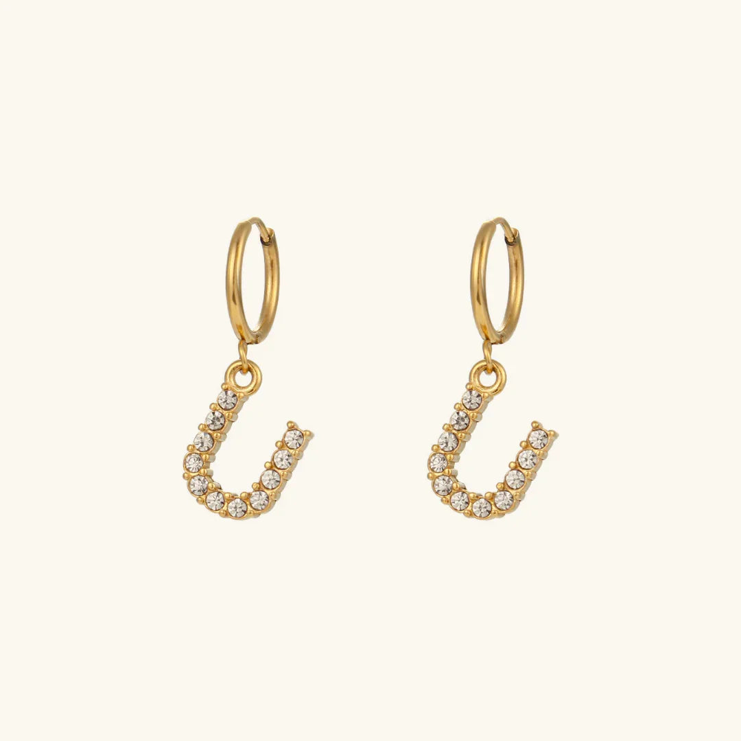 [AuraEcho]Wilhemina Initial Letter Earrings