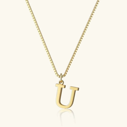[AuraEcho]Therese Letter Initial Gold Necklace