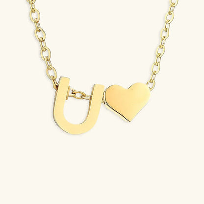 [AuraEcho]Ria Initial Letter Gold Necklace