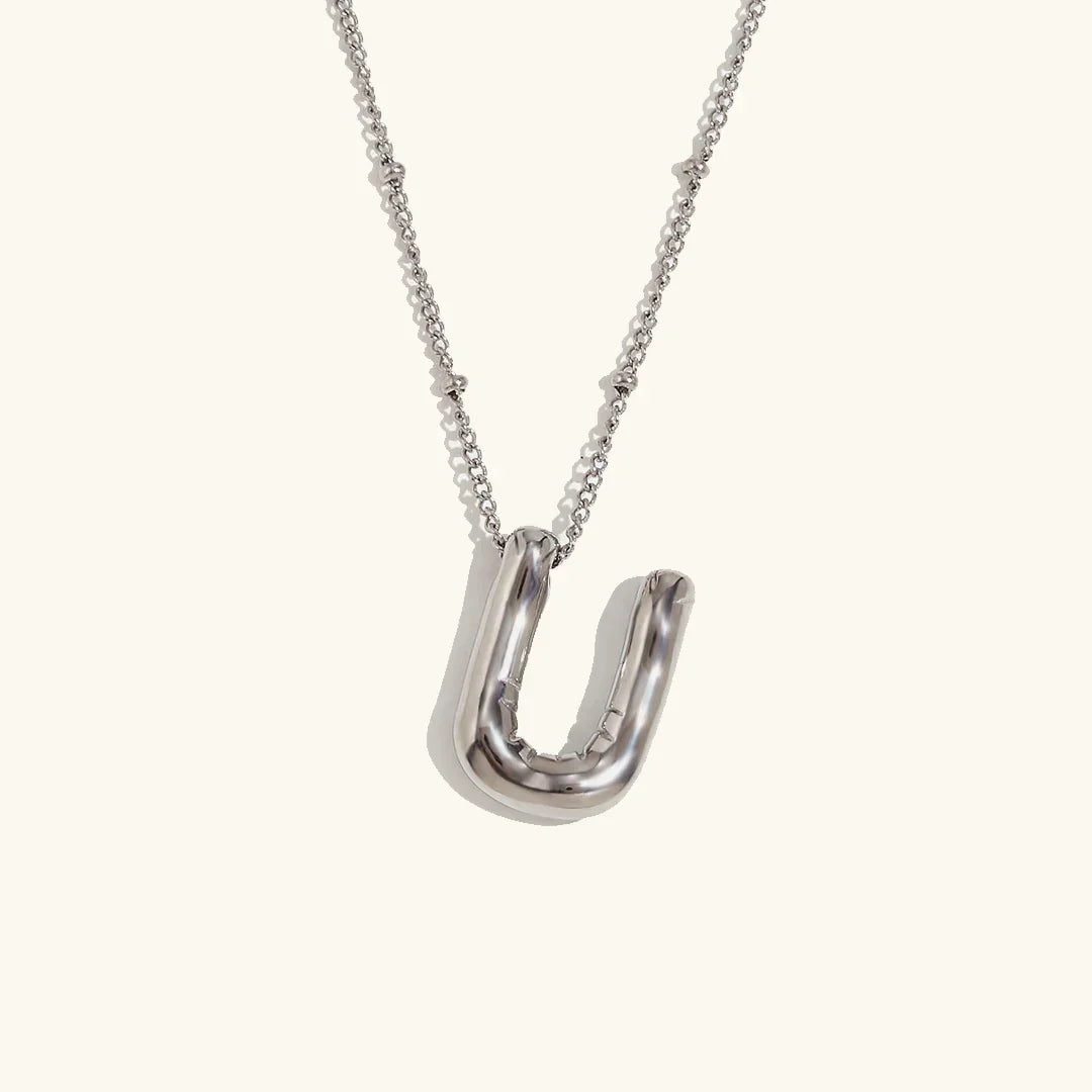 [AuraEcho]Balloon Gold Initial Necklace