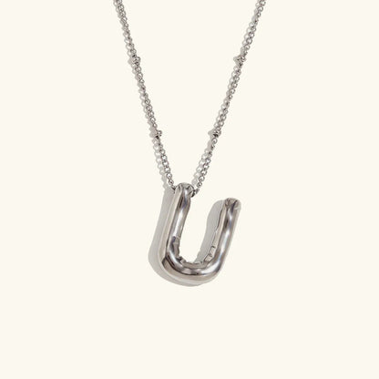 [AuraEcho]Balloon Gold Initial Necklace
