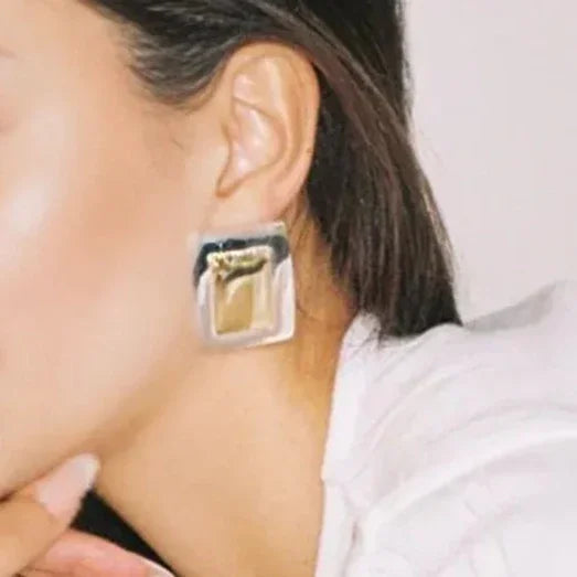 [AuraEcho]Jocelyn Two Tone Earrings