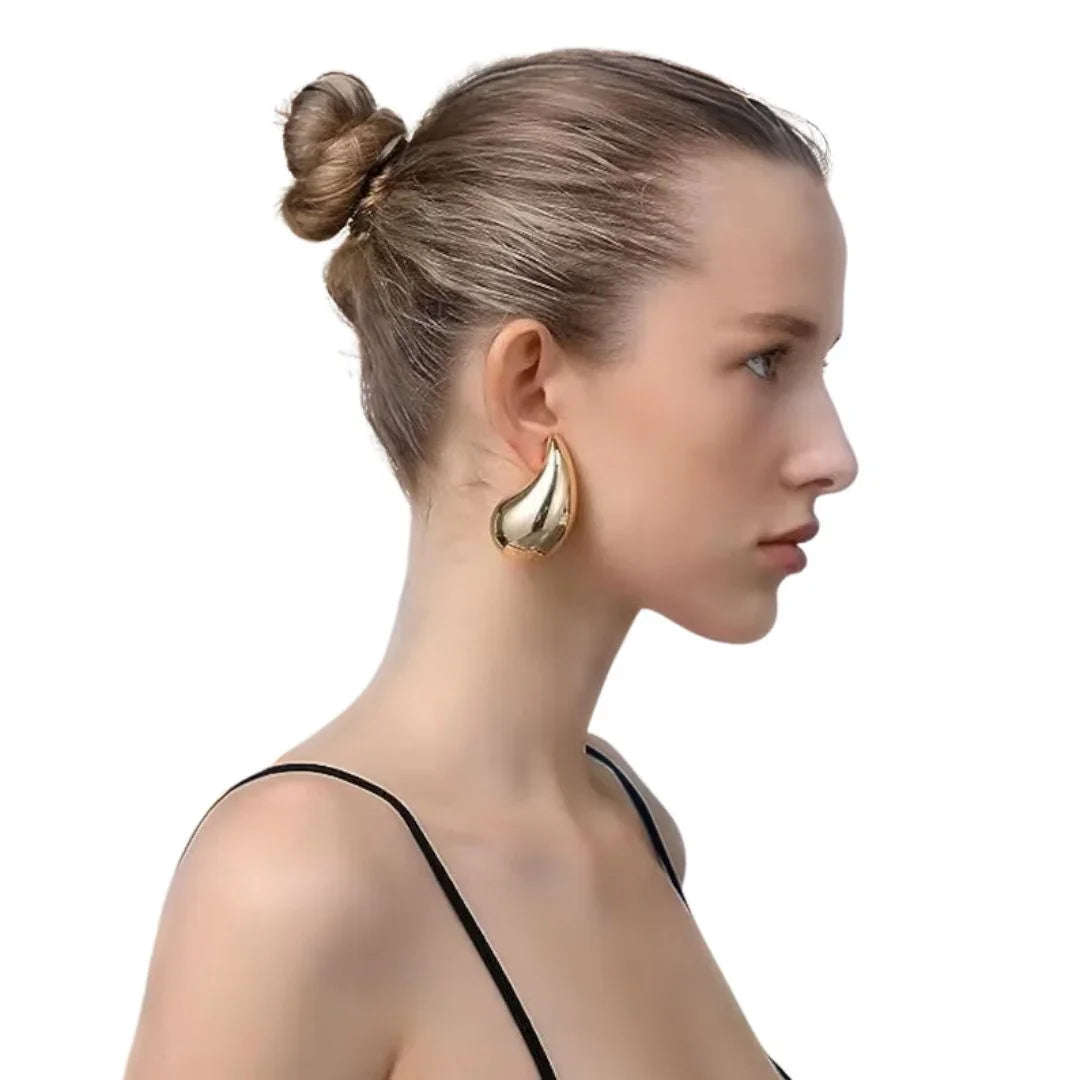 [AuraEcho]Sandra Teardrop Gold Earrings