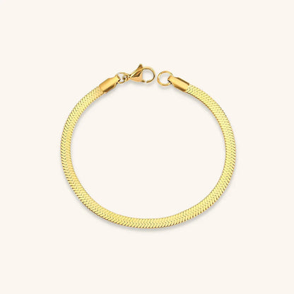 [AuraEcho]Vida Gold Herringbone Bracelet