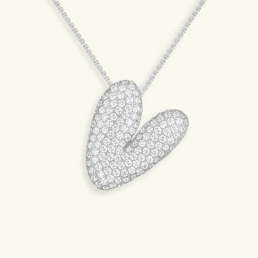 [AuraEcho]Bubble Initial Diamond Necklace