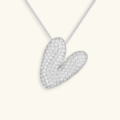 [AuraEcho]Bubble Initial Diamond Necklace