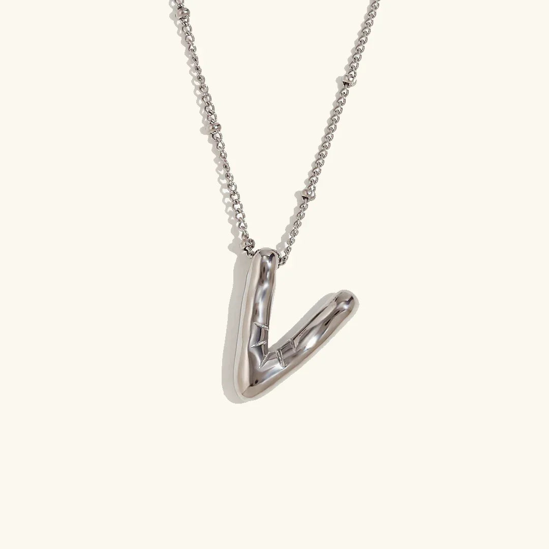 [AuraEcho]Balloon Gold Initial Necklace