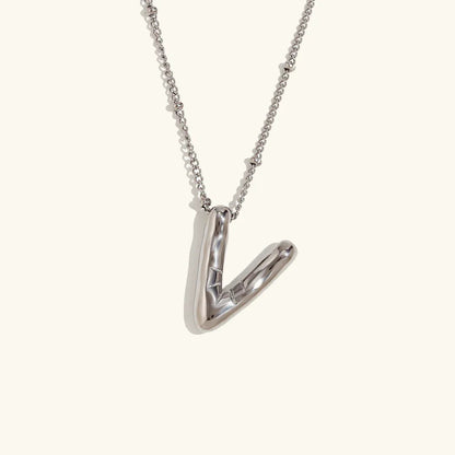 [AuraEcho]Balloon Gold Initial Necklace