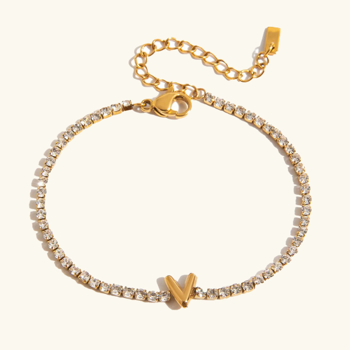 [AuraEcho]Avaria Bubble Letter Tennis Bracelet