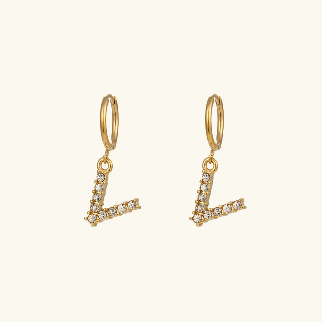 [AuraEcho]Wilhemina Initial Letter Earrings