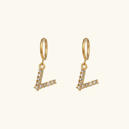 [AuraEcho]Wilhemina Initial Letter Earrings